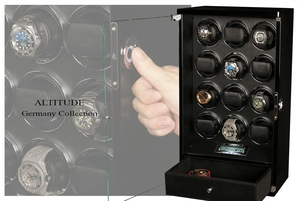 Шкатулка для автоподзавода 12-х часов Diamond DX-12-BB-FI [220124]