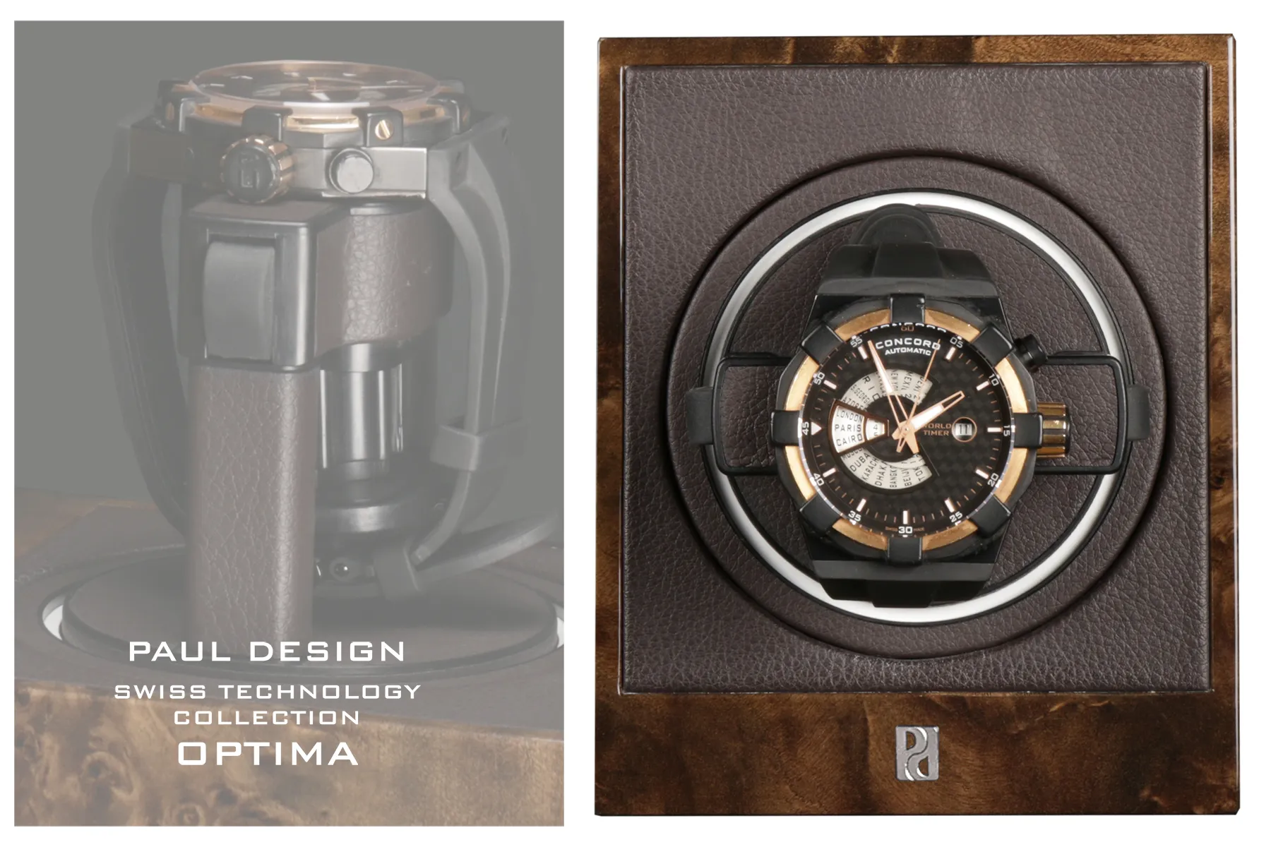 Шкатулка для автоподзавода 1-х часов Optima 1 DB [110054]