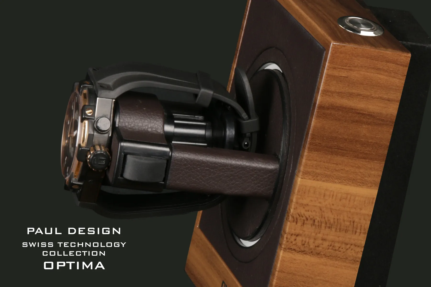 Шкатулка для автоподзавода 1-х часов Optima 1 walnut [110055]
