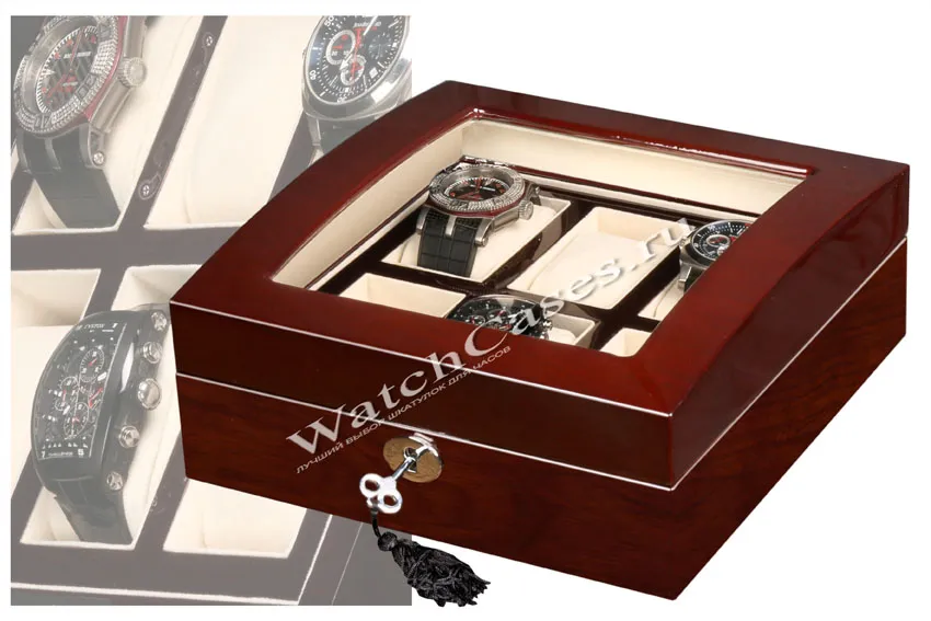 Шкатулка для хранения 6-ти часов 3035Mahogany [480010]
