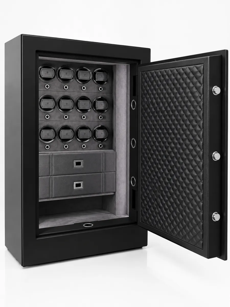 Сейф для автоподзавода и хранения 12-ти часов PaulDesign Inbuilt 100 Black [110224]