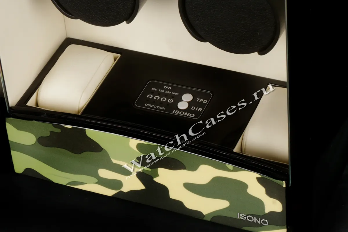 Шкатулка для автоподзавода 2-х часов O2-CAMO-WHITE [380001]
