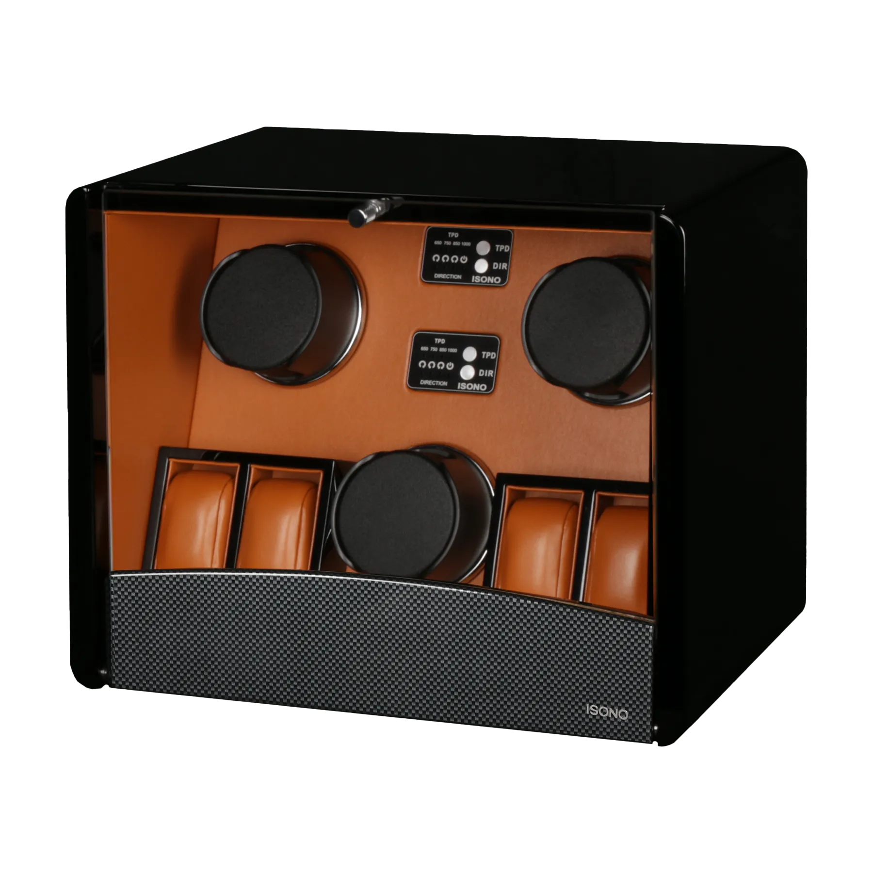 Шкатулка для автоподзавода 3-х часов O3-CF-BROWN [380007]