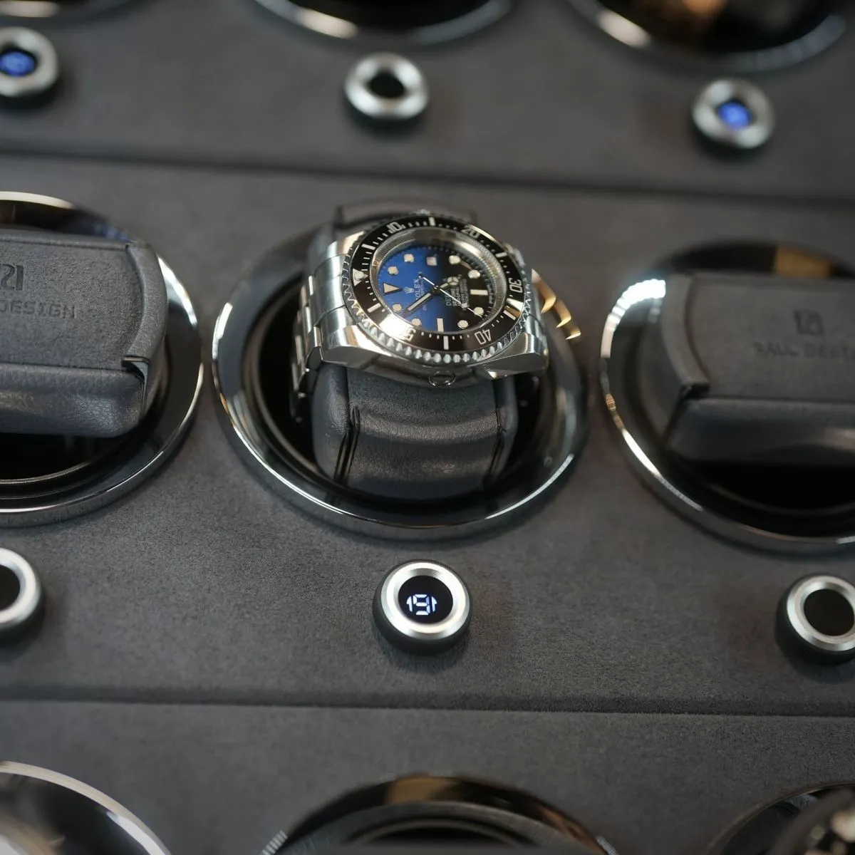 Сейф для автоподзавода и хранения часов PaulDesign Alliance 100 BLU [110172]