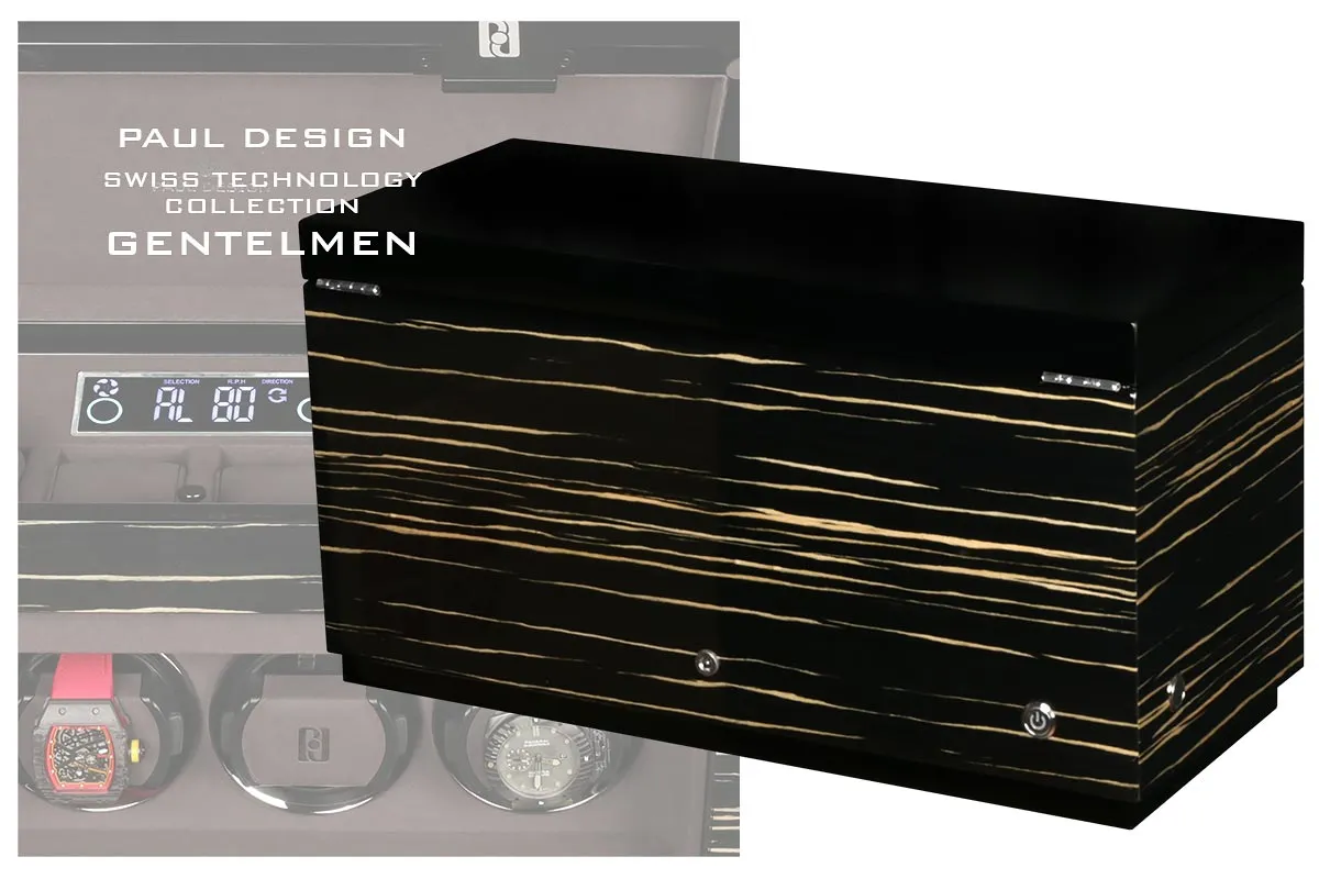 Шкатулка для хранения и автоподзавода 4-х часов Gentlemen 4+6 BS-N [110028]