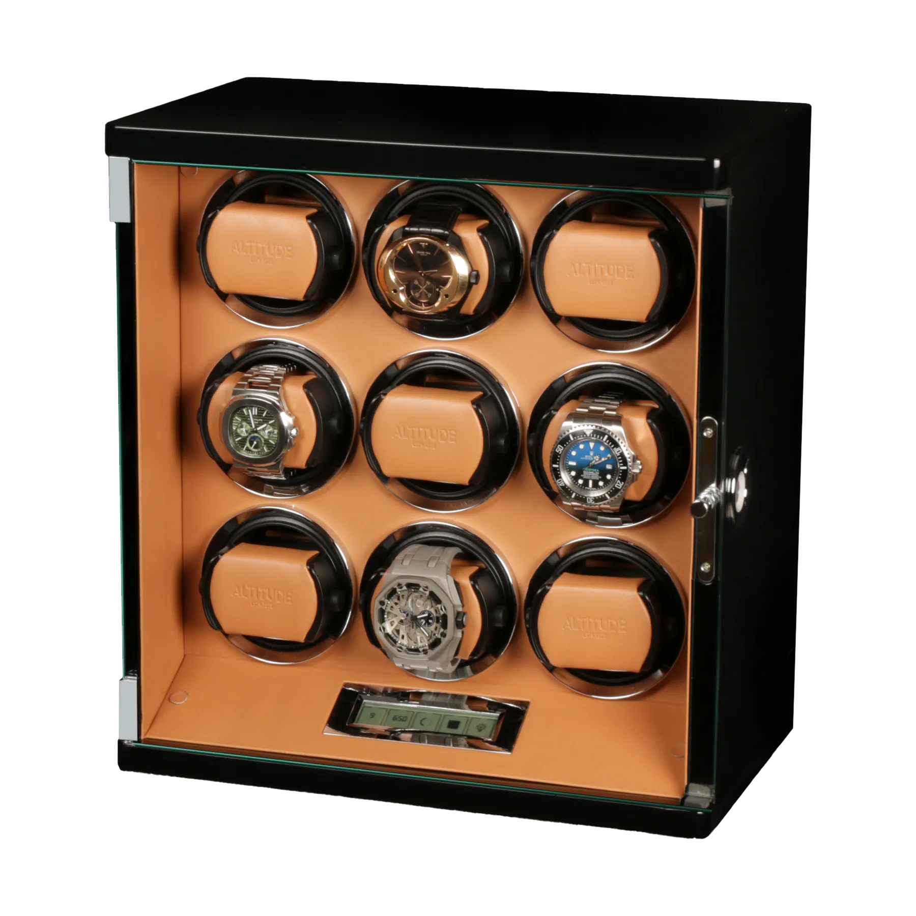 Шкатулка для автоподзавода 9-ти часов Diamond DX-9-BBR-FI [220130]