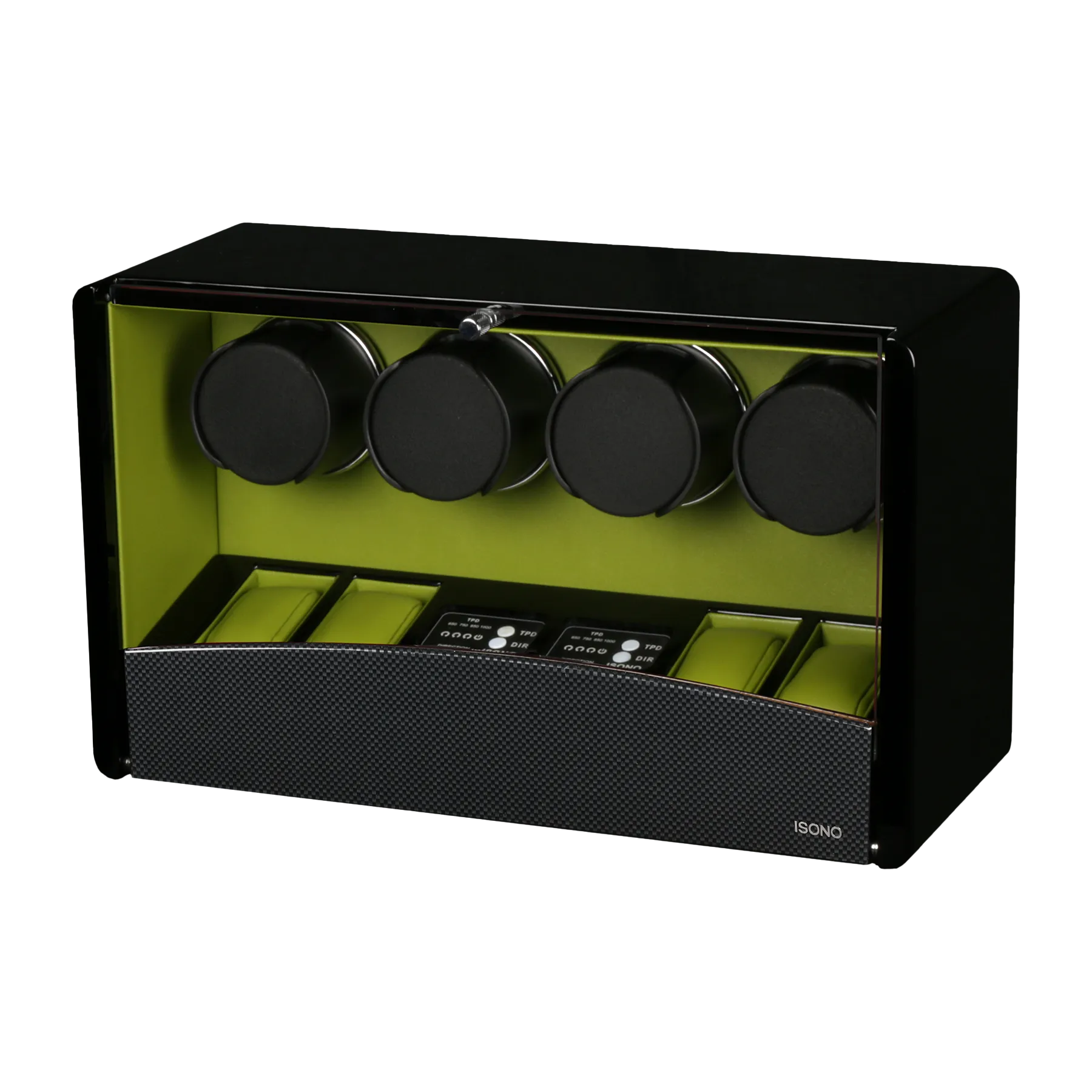 Шкатулка для автоподзавода 4-х часов O4-CF-GREEN [380013]