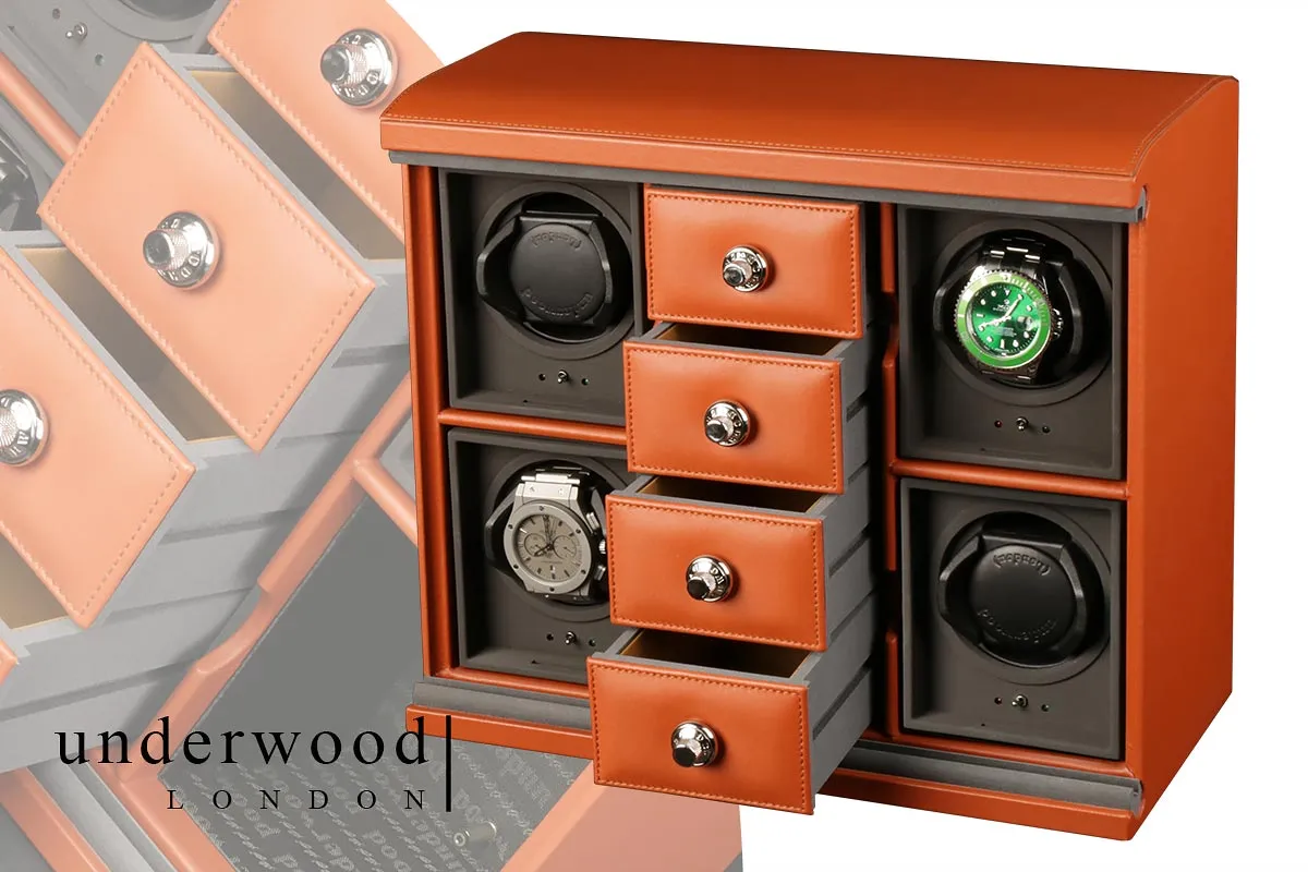 Шкатулка для автоподзавода 4-х часов Underwood4O [490004]