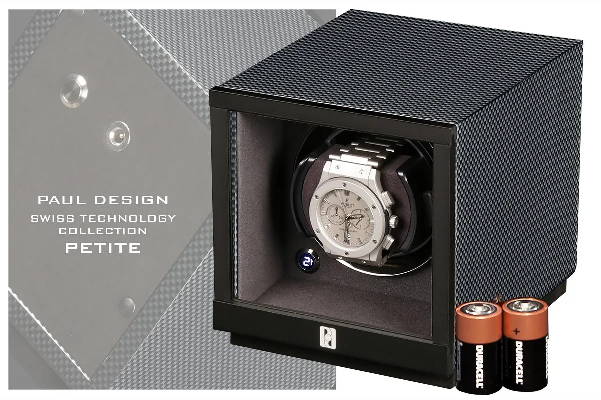 Шкатулка для автоподзавода 1-х часов Petite 1D CF-K [110096]