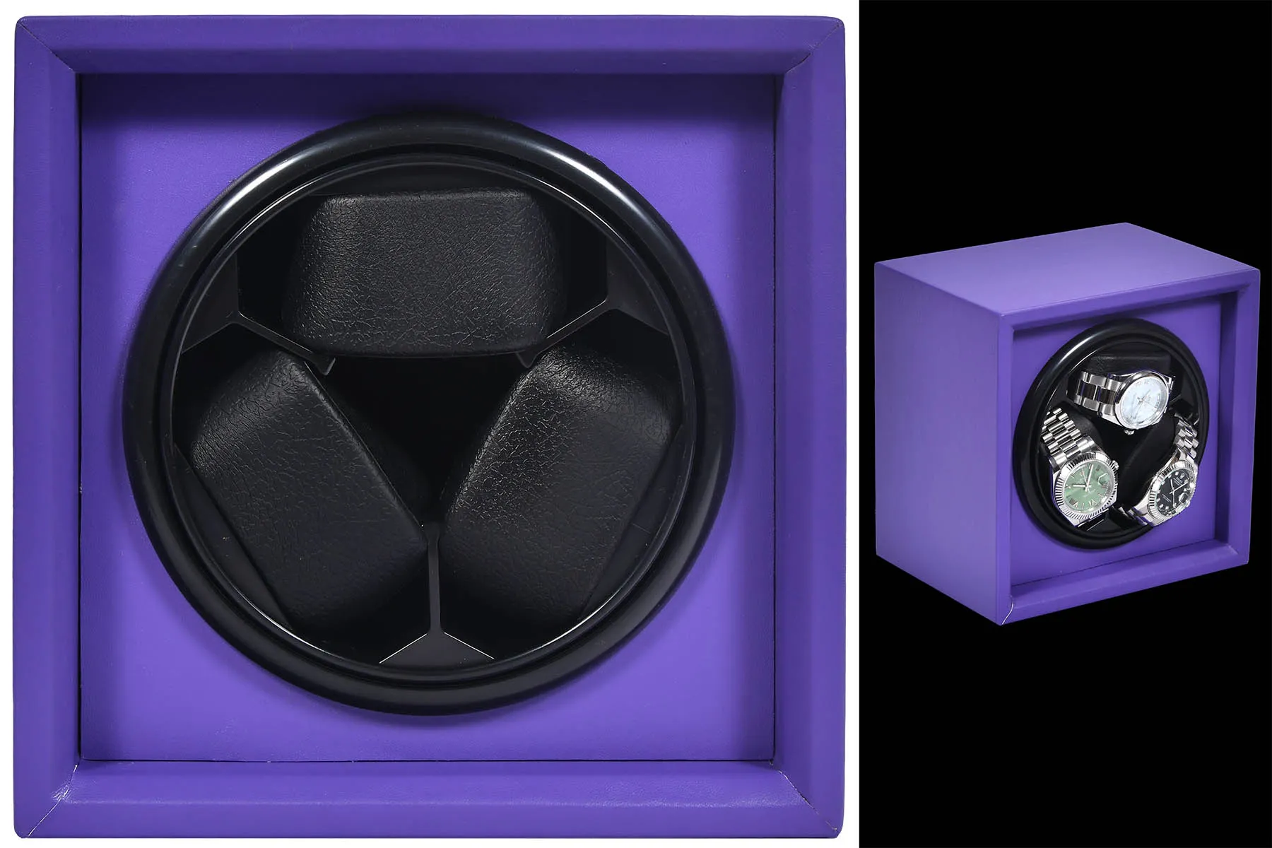 Шкатулка для автоподзавода 3-х часов KD-100Purple [510078]