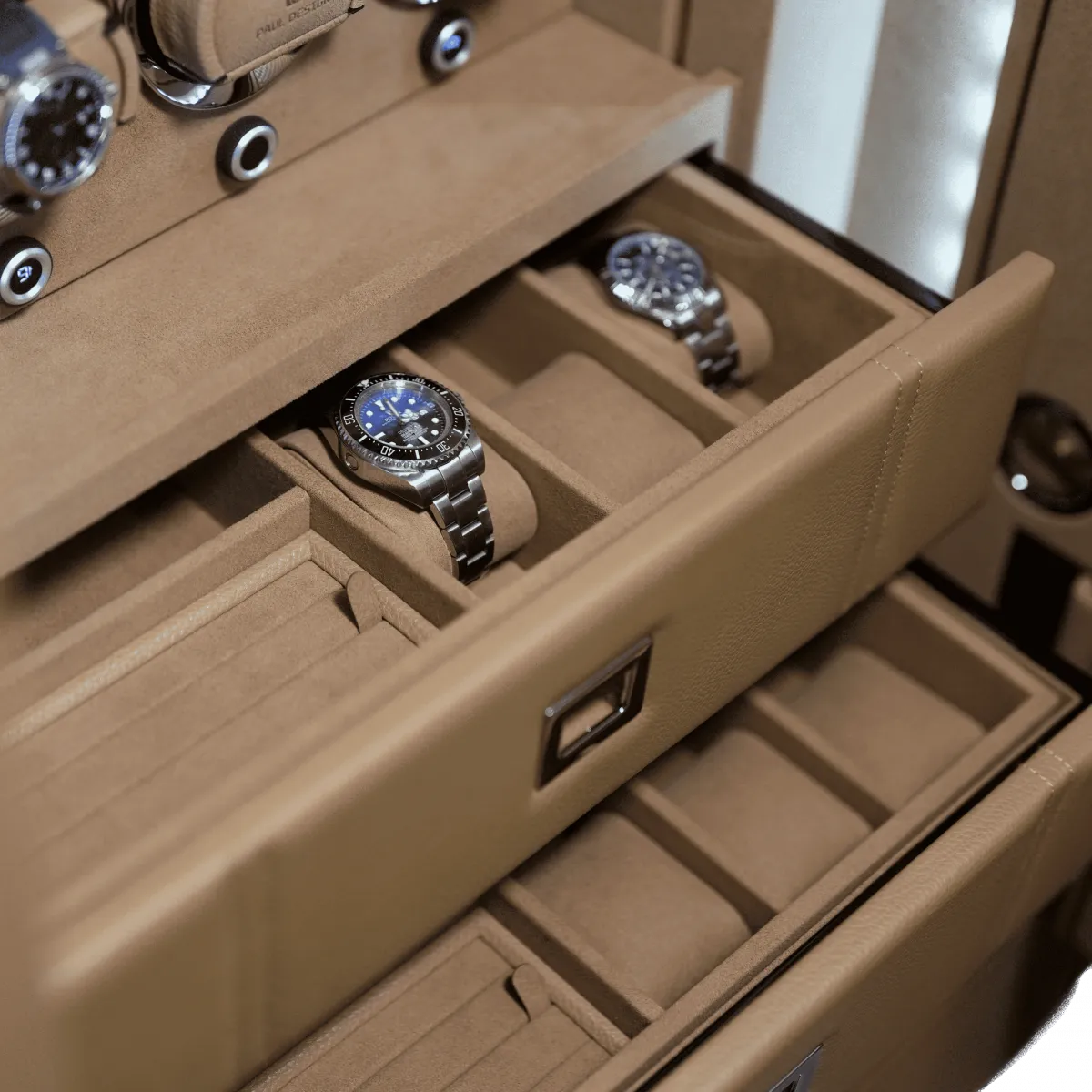 Сейф для автоподзавода и хранения 12-ти часов PaulDesign Inbuilt 100 BG [110194]