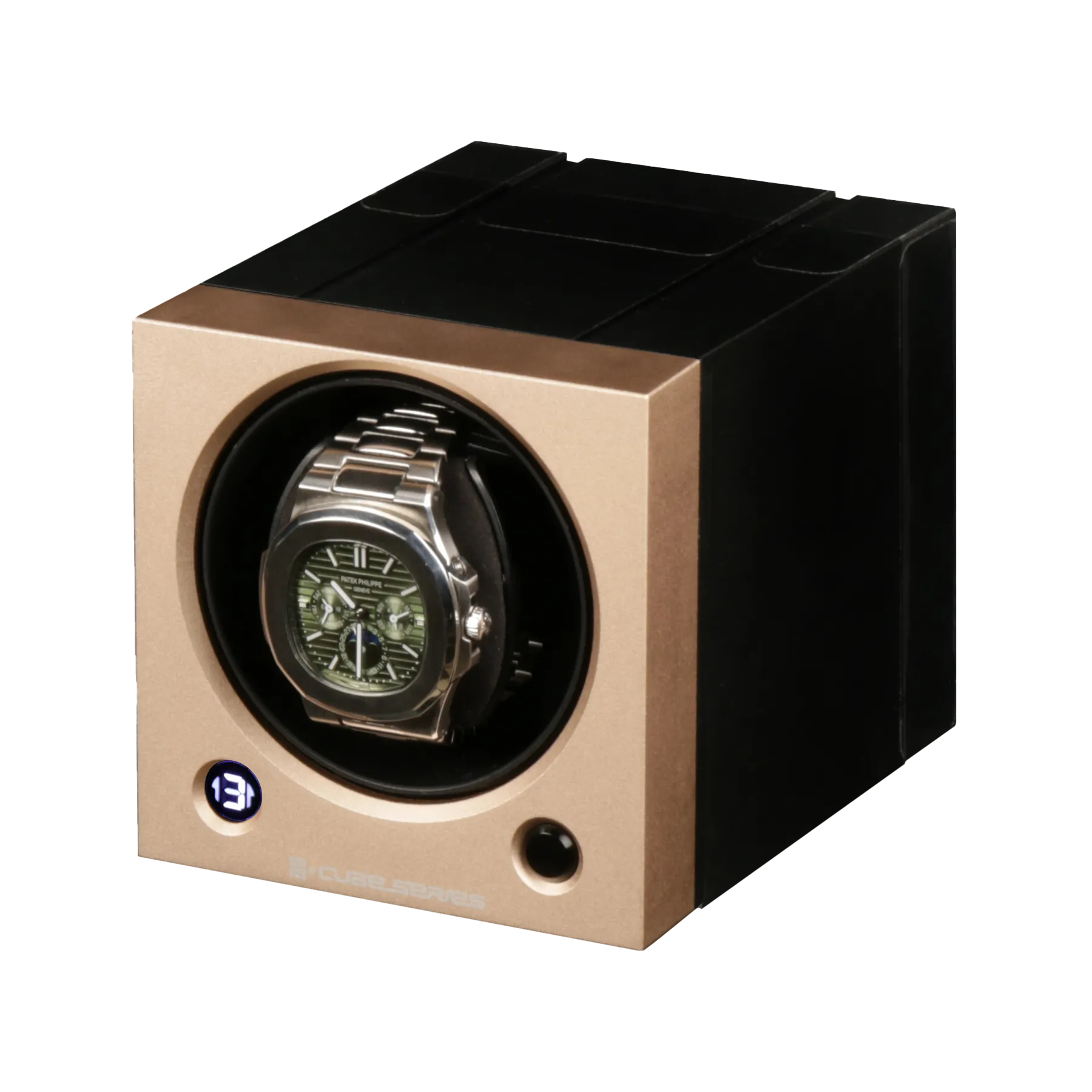 Шкатулка для автоподзавода 1-х часов PD CUBE GD [110058]